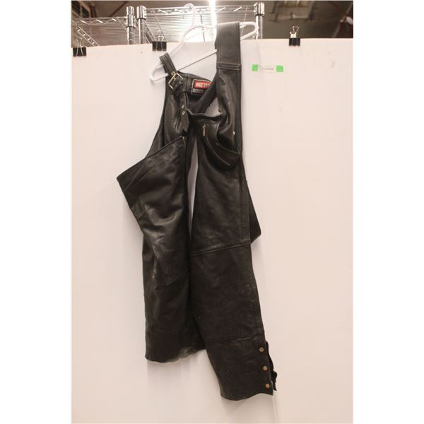 One Stop Biker Shop Leather Chaps-4X