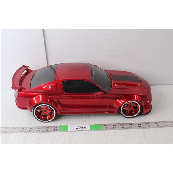 Red Mustang Model RC Car, No Remote, As Is 18.25" Long