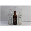 Image 3 : (3) Vintage Crush Glass Bottles