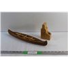 Image 1 : Saskatchewan Centennial 2005 Wooden Pen Holder and Carved Wood Kayak Decor