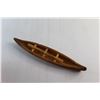 Image 4 : Saskatchewan Centennial 2005 Wooden Pen Holder and Carved Wood Kayak Decor
