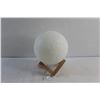 Image 3 : Globe Lamp with Wooden Stand - As Is