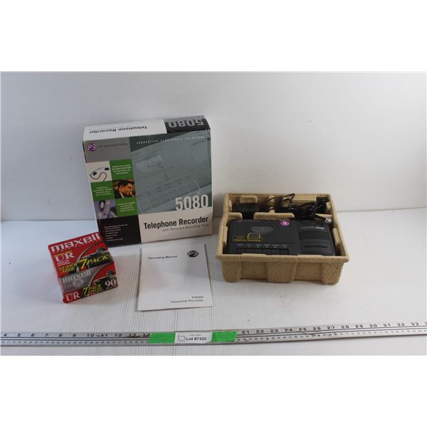 P3 International Telephone Recorder and 7 Pack of Audio Cassettes - As Is