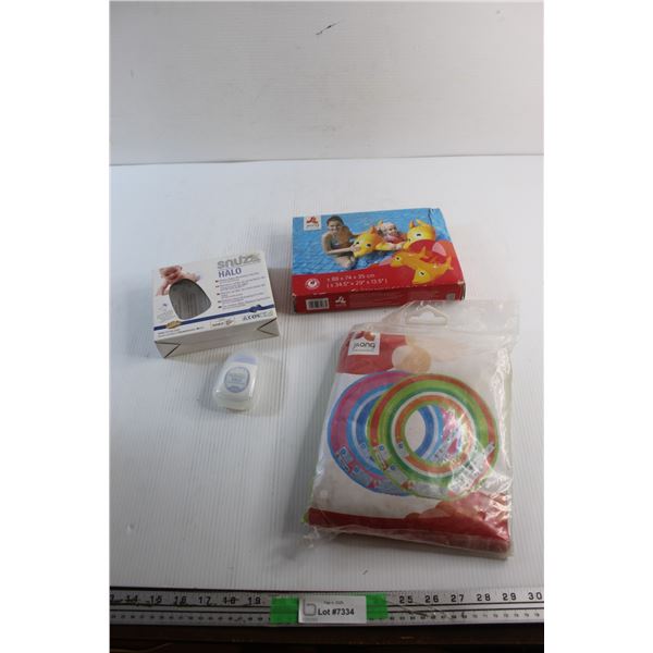Snuza Halo Mobile Baby Movement Monitor - As Is and (2) Inflatable Swimming Donuts