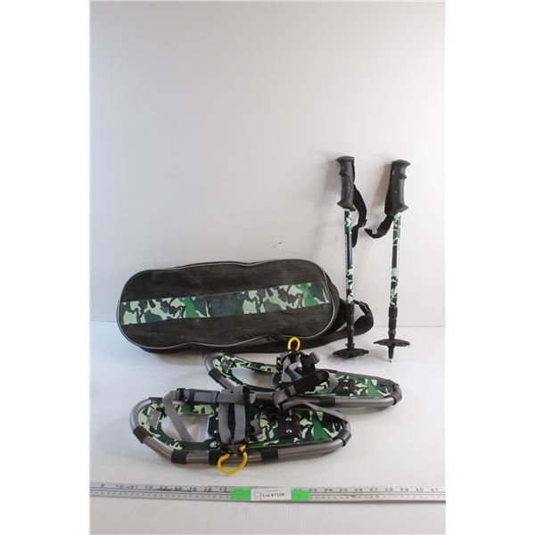 Yukon Kids Snow Shoes with Extendable Poles - Missing Tip