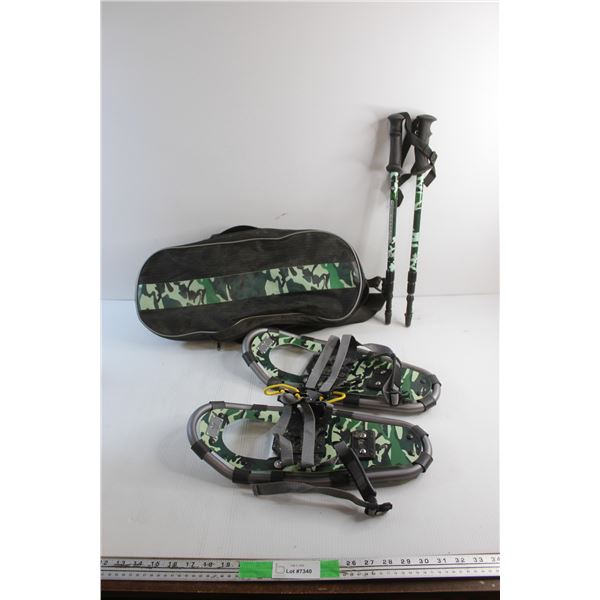 Yukon Kids Snow Shoes with Extendable Poles - Missing Tips