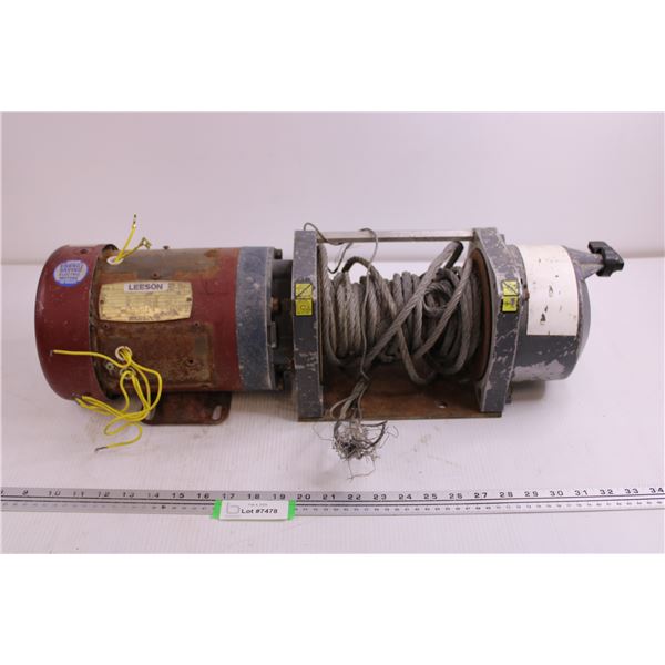 Electric Winch, Leeson 1 Horsepower Motor