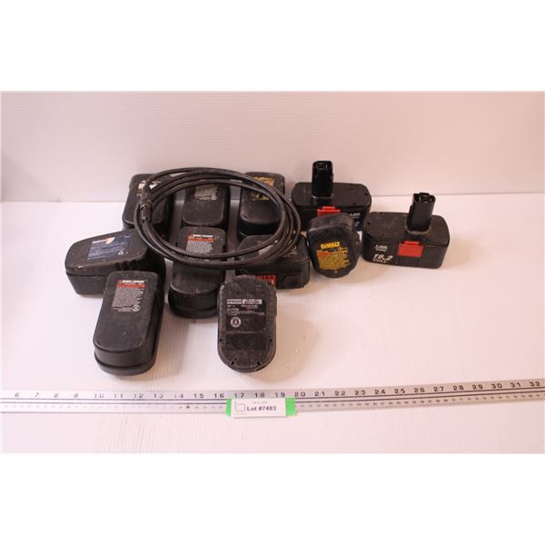 Assortment of Rechargeable Batteries, Cable