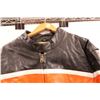 Image 5 : Leather Motorcycle Jacket, Size 48, Stained