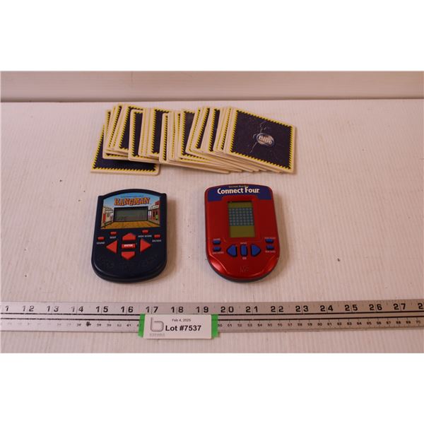 Hangman Game; Connect 4 Game; Labatt's Blue Coasters