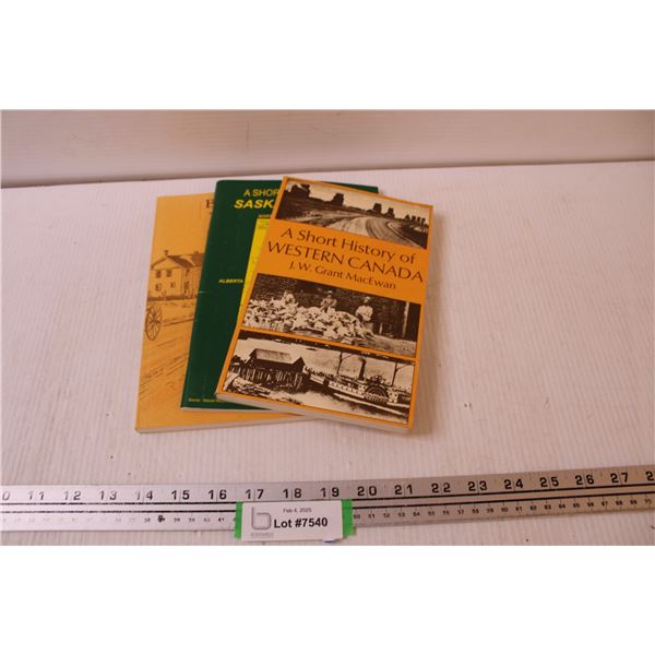 (3) Soft Cover Books - Saskatchewan & Western Canada History