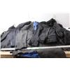 Image 1 : (4) Men's Suit Jackets- Approx. Size 18, (2) Pants- Size 34 (2) Dress Shirts, Tie