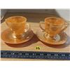 Image 1 : "Fire King" Peach Lusterware - 4 pieces