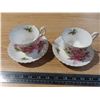 Image 1 : Royal Albert China "Prairie Rose" 2 Teacup sets