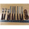 Image 1 : MCM Cutlery - 9 pieces and wood nut cracker