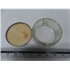 Image 2 : Dominion Pressed Glass " Tulip Panels" Chrome Lid Powder Jar