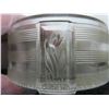 Image 3 : Dominion Pressed Glass " Tulip Panels" Chrome Lid Powder Jar