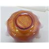 Image 3 : Dugan Diamond Carnival Glass Peach Opal "Holly Berry" 10 Ruffle 7 1/2" Bowl w/ 1911