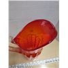Image 3 : 13" MCM blown glass art glass jug - red