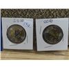 Image 1 : Pair of 2020 victory $2 Canadian coins- colored/non-colored