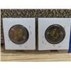 Image 2 : Pair of 2020 victory $2 Canadian coins- colored/non-colored