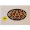 Image 1 : metal Sask CAA plaque sticker