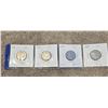 Image 3 : Lot of 4 1933 Canada five cent coins