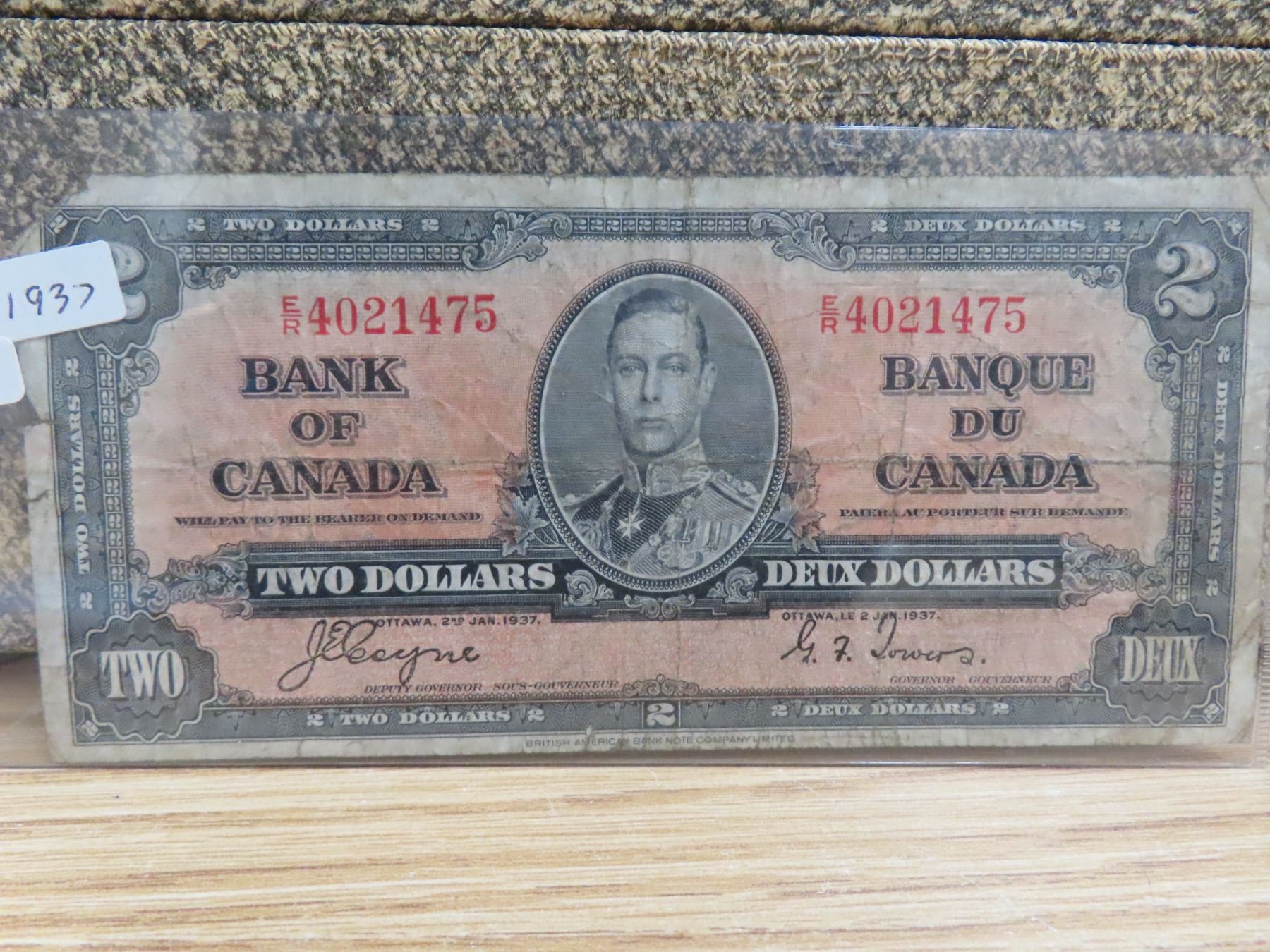 1937 Canadian $2 bill - Schmalz Auctions