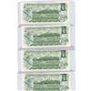 Image 2 : Lot of 4 1973 Canadian UNC $1 bills- sequence