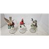 Image 1 : 3 1980's franklin mint crystal bell birds with 24kt gold trim