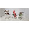 Image 3 : 3 1980's franklin mint crystal bell birds with 24kt gold trim