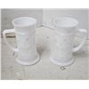 Image 1 : vintage pair federal milk glass beer steins