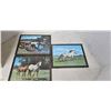 Image 1 : 3 horse pictures w/ metal frame 12"x9.5"