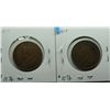 Image 3 : Pair of 1917 Canadian large pennies VF-20+
