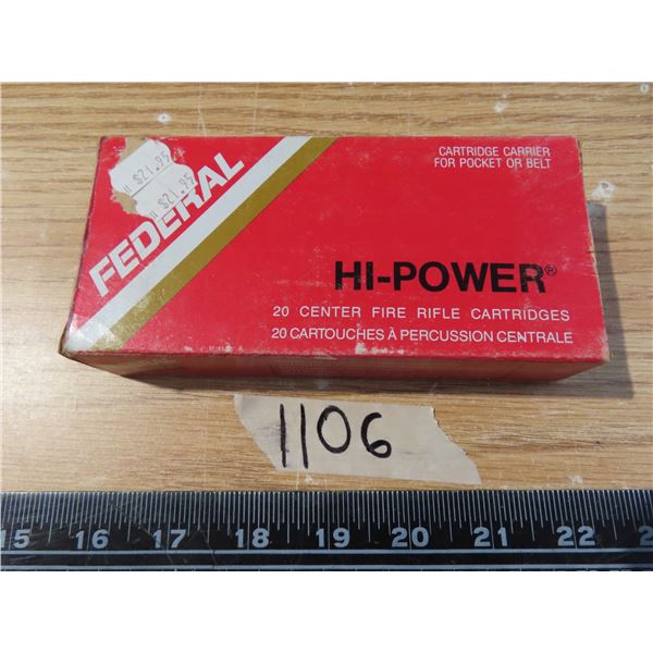 Federal Hi-power 20 center fire rifle cartridges
