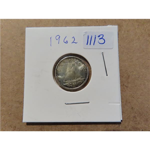 1962 Canadian silver dime