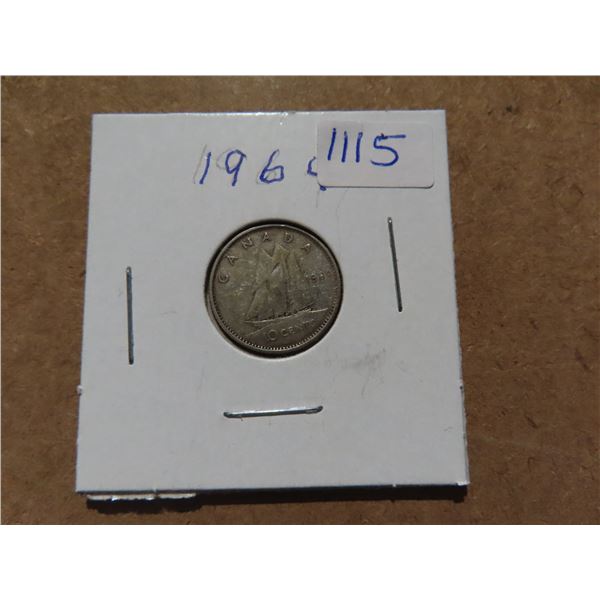 1964 Canadian silver dime