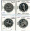 Image 1 : Lot of 4 Calgary Stampede Trade Dollars. Uncirculated.