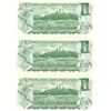 Image 2 : 3x Sequential 1973 Canadian $1 Bills