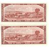 Image 2 : 2X Sequential 1954 Replacement $2 Bills
