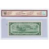 Image 2 : 1954 Canadian $1 Bill - BCS Graded, Radar Serial #, Almost UNC 50, modified portrait