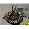Image 2 : Vintage Federal Glass Pioneer Pattern Clear Glass Bowl, Pinwheel Crystal Candy Dish/Bowl and Silver 