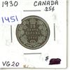 Image 1 : 1930 Canadian Twenty-Five Cent