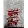 Image 3 : Lot of 4 plastic santas, made in hong kong/trim shop glass santas