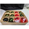 Image 1 : Box of large glass Christmas ornaments