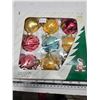 Image 2 : Danson glass Christmas ornaments and box of silver glass acorns