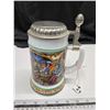 Image 1 : Glass beer stein, marked BMF, made in west germany pre 1992