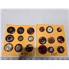 Image 1 : Two cards of blacklite coat buttons