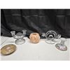 Image 1 : Lot of assorted candle holders, glass, saldt, ceramic, stone.