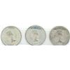 Image 2 : CANADA 25 CENT SILVER 1953,’56,’57